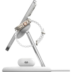 Belkin BoostCharge PRO 3-in-1 Qi2 15W Wireless Charger Stand MagSafe 2024 Model - White
