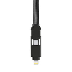 Rolling Square inCharge XL 100W 6 in 1 Travel Charging Cable 30cm - Urban Black