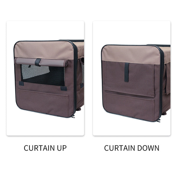 Pet Carrier Bag Soft Dog Crate Cage Kennel Tent House Foldable Portable Car Bed Navy Blue 82*58*58CM