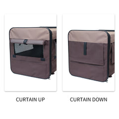 Pet Carrier Bag Soft Dog Crate Cage Kennel Tent House Foldable Portable Car Bed Navy Blue 82*58*58CM