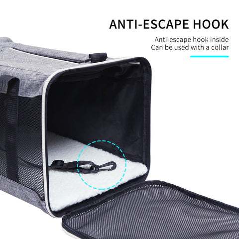 Ondoing Foldable Pet Carrier Bag Cat Dog Soft Crate Cage Kennel Tent Travel Portable Car