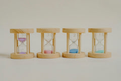 Wooden sand timers Set of 4