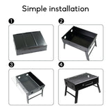 Outdoor Camping Portable & Foldable Charcoal BBQ Grill Hibachi Picnic Barbecue