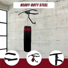 Wall Chin Up & Pull Up Bar with Punching Bag and Speedball Station Combo