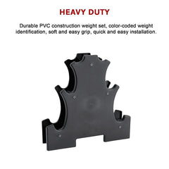 6-Piece Dumbbell Set with Storage Rack for Home Gym Training