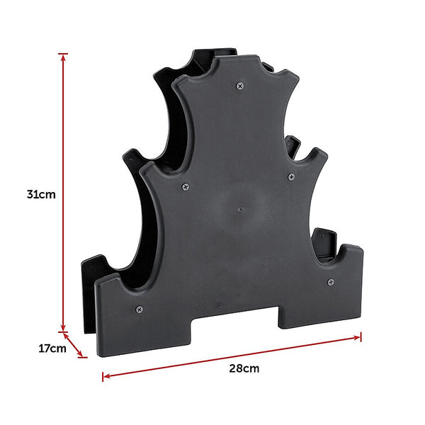 6-Piece Dumbbell Set with Storage Rack for Home Gym Training