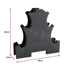 6-Piece Dumbbell Set with Storage Rack for Home Gym Training