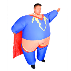 Super Hero Fancy Dress Inflatable Suit - Fan Operated Costume
