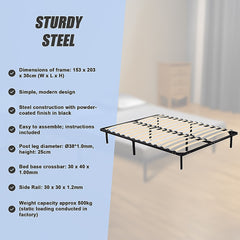 Queen Metal Bed Frame - Bedroom Furniture