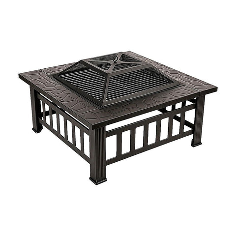 18" Square Metal Fire Pit Outdoor Heater