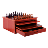 10 in 1 Wooden Chess Board Games Slide Out Checkers House Unit Set