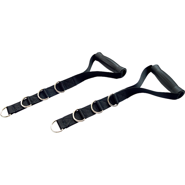 2x Adjustable Nylon Cable Handles – Home Gym Attachment for Strength Training