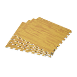 12 Tile EVA Interlocking Gym Floor Mats Wood Colour for Home Yoga