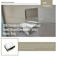 304 Stainless Steel Hand Paper Towel Dispenser Holder Toilet Heavy Duty