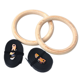 235mm Wooden Gymnastic Rings – Olympic Gym Strength Training & Fitness