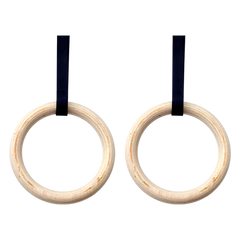 Wooden Gymnastic Rings Olympic Gym Strength Training