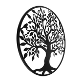 Black Tree of Life Wall Art Hanging Metal Iron Sculpture Garden 99cm