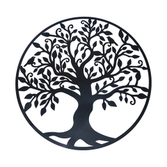 Black Tree of Life Wall Art Hanging Metal Iron Sculpture Garden 99cm