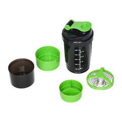 2x Protein Gym Shaker Premium 3 in 1 Smart Style Blender Mixer Cup Bottle Spider