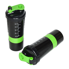 2x Protein Gym Shaker Premium 3 in 1 Smart Style Blender Mixer Cup Bottle Spider