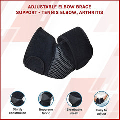 Adjustable Elbow Brace Support - Tennis Elbow, Arthritis