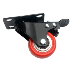 8 x 2" Polyurethane Castor Wheels - Swivel and 4 with brake