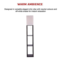 Shelf Floor Lamp - Shade Diffused Light Source with Open-Box Shelves