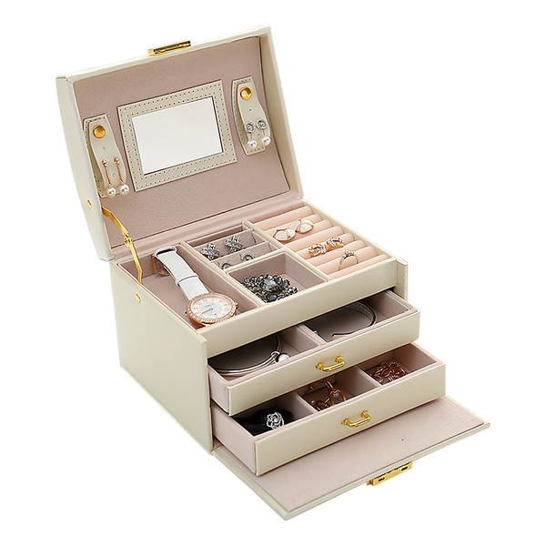 Jewellery Storage Box Girls Ring Necklace Display Organiser Case For Neat Accessory Storage