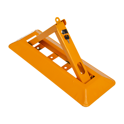60cm Iron Fold Down Vehicle Security Parking Lock Bollard Barrier For Reserved Car Parking Protection