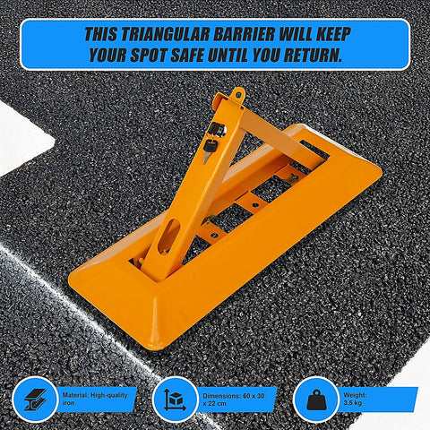 60cm Iron Fold Down Vehicle Security Parking Lock Bollard Barrier For Reserved Car Parking Protection