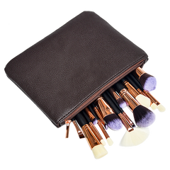 Soft 15Pcs Pro Face Powder Makeup Brushes Set Eyeshader Blending Highlight Tools