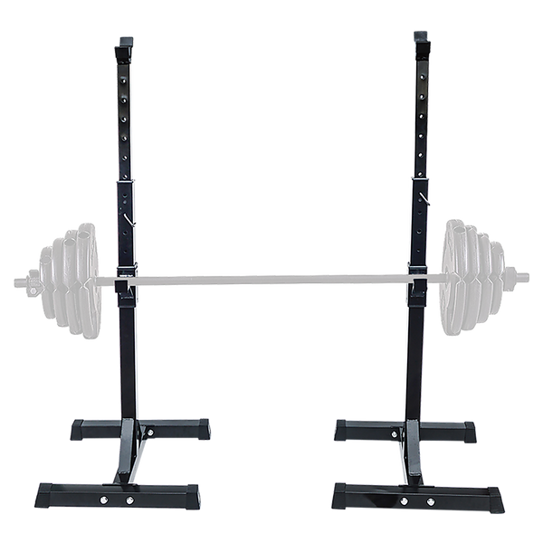 Adjustable Squat Rack Pair Steel Barbell Bench Press Stands Gym Home