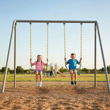 2 Pack Heavy Duty Playground Swing Seats with 66 Inch Plastic Coated Chains for Outdoor Backyard Play