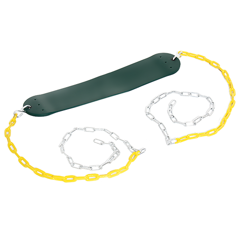 2 Pack Heavy Duty Playground Swing Seats with 66 Inch Plastic Coated Chains for Outdoor Backyard Play