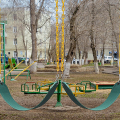 2 Pack Swings Seats Heavy Duty 66" Chain Plastic Coated Playground Swing