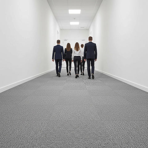 5m2 Box of Premium Carpet Tiles Commercial Domestic Office Heavy Use Flooring Grey