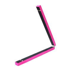 2.2m Gymnastics Folding Balance Beam Pink Synthetic Suede