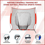 Portable Baseball Training Net Stand Softball Practice Sports Tennis
