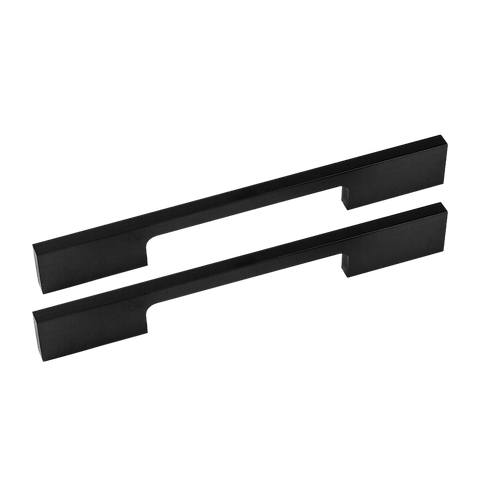 5 x 128mm Kitchen Handle Cabinet Cupboard Door Drawer Handles square Black furniture pulls