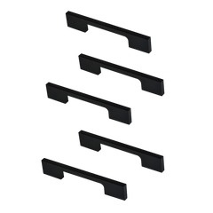 5 x 96mm Kitchen Handle Cabinet Cupboard Door Drawer Handles square Black furniture pulls