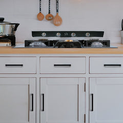 5 x 96mm Kitchen Handle Cabinet Cupboard Door Drawer Handles square Black furniture pulls