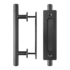 Carbon Steel Door Handle & Flush Pull Wood Door Gate Hardware 12"