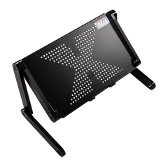Aluminium Alloy Folding Laptop Computer Stand Desk Table Tray On Bed Mouse