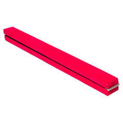 2.4m (8FT) Gymnastics Folding Balance Beam Pink Synthetic Suede