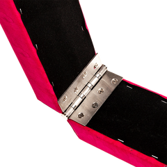 2.4m (8FT) Gymnastics Folding Balance Beam Pink Synthetic Suede