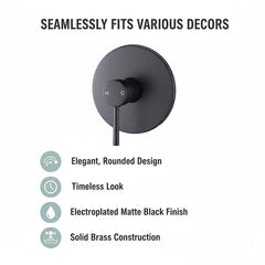 Shower Bath Mixer Tap Bathroom Electroplated Matte Black