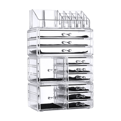 11 Drawers Clear Acrylic Tower Organiser Cosmetic jewellery Luxury Storage Cabinet