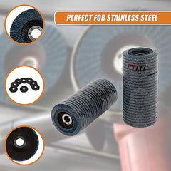 50x Pack Premium Zirconia Flap Disc Sanding Grinding 115mm 4.5" 40 Grit