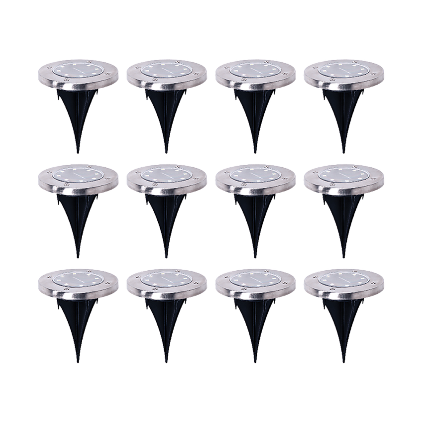 12x Solar Powered LED Buried Inground Recessed Light Garden Outdoor Deck Path
