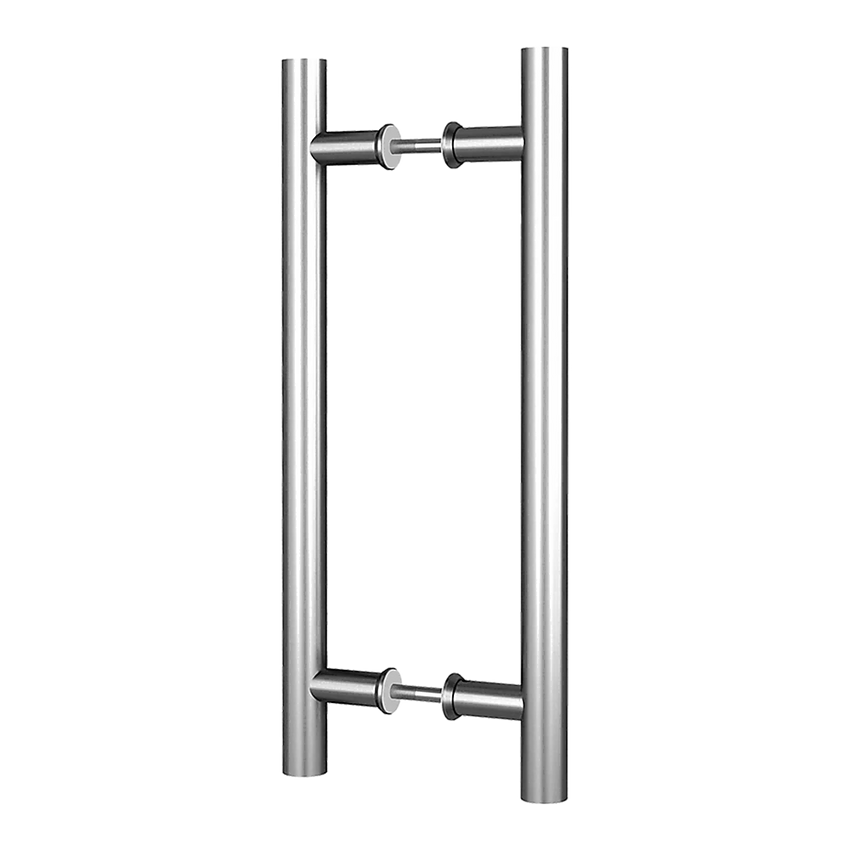 Round 300mm Push Pull Stainless Steel Door Handle Entrance Entry Shower Glass